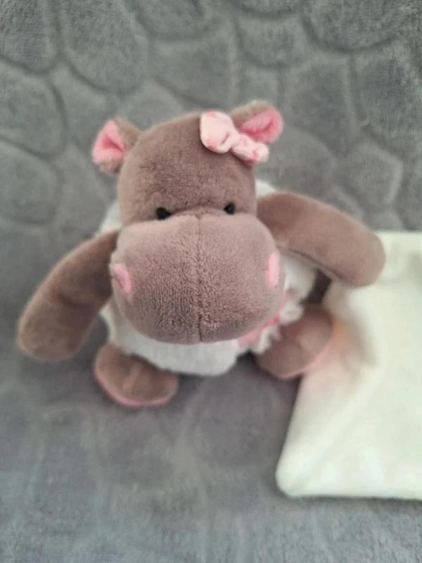 Doudou Baby Nat’ hippopotame + lange – très doux – photo 2
